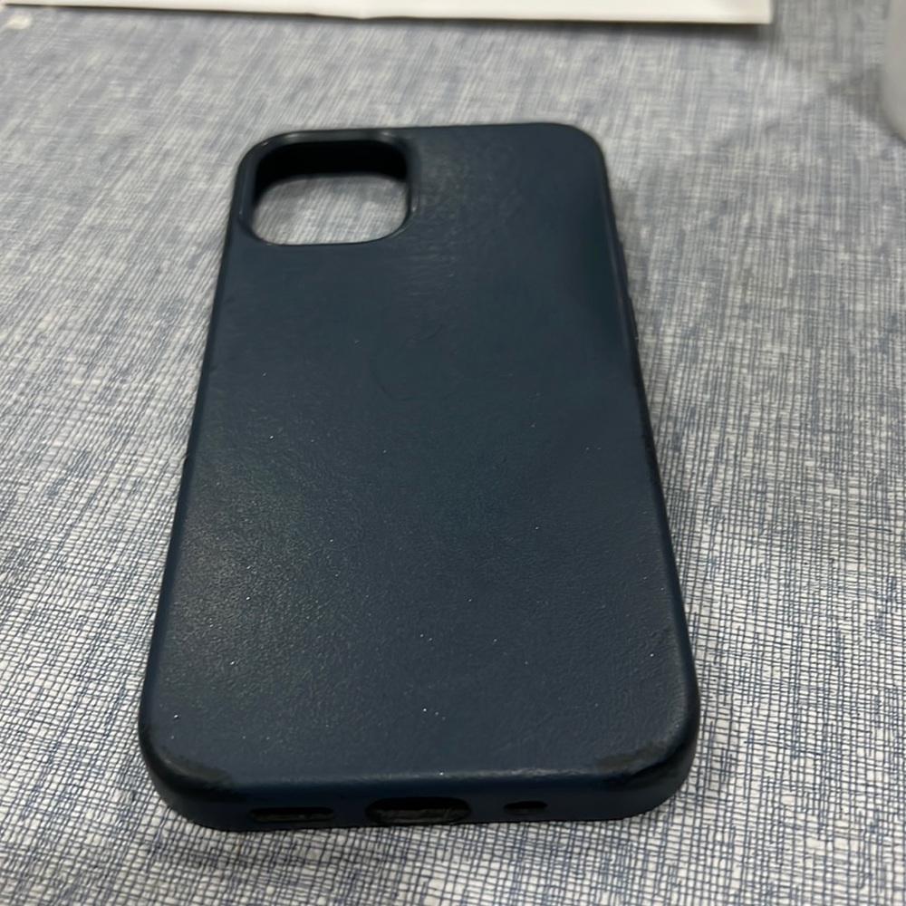 Apple iPhone Blue Leather Case